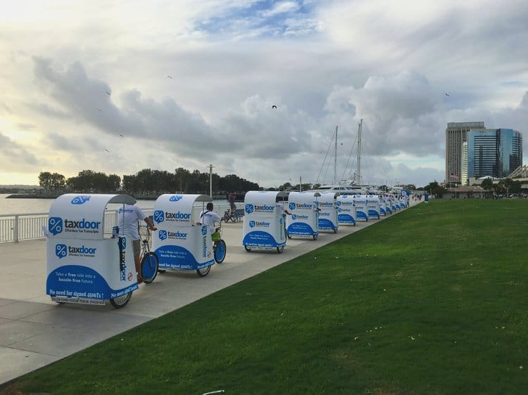 TaxDoor Pedicab Sponsorship
