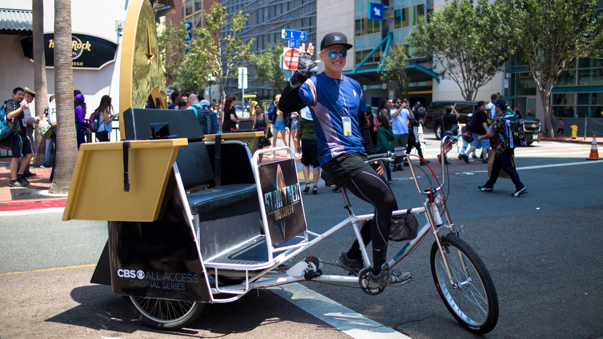 CBS All Access branded pedicab at San Diego Comic-Con