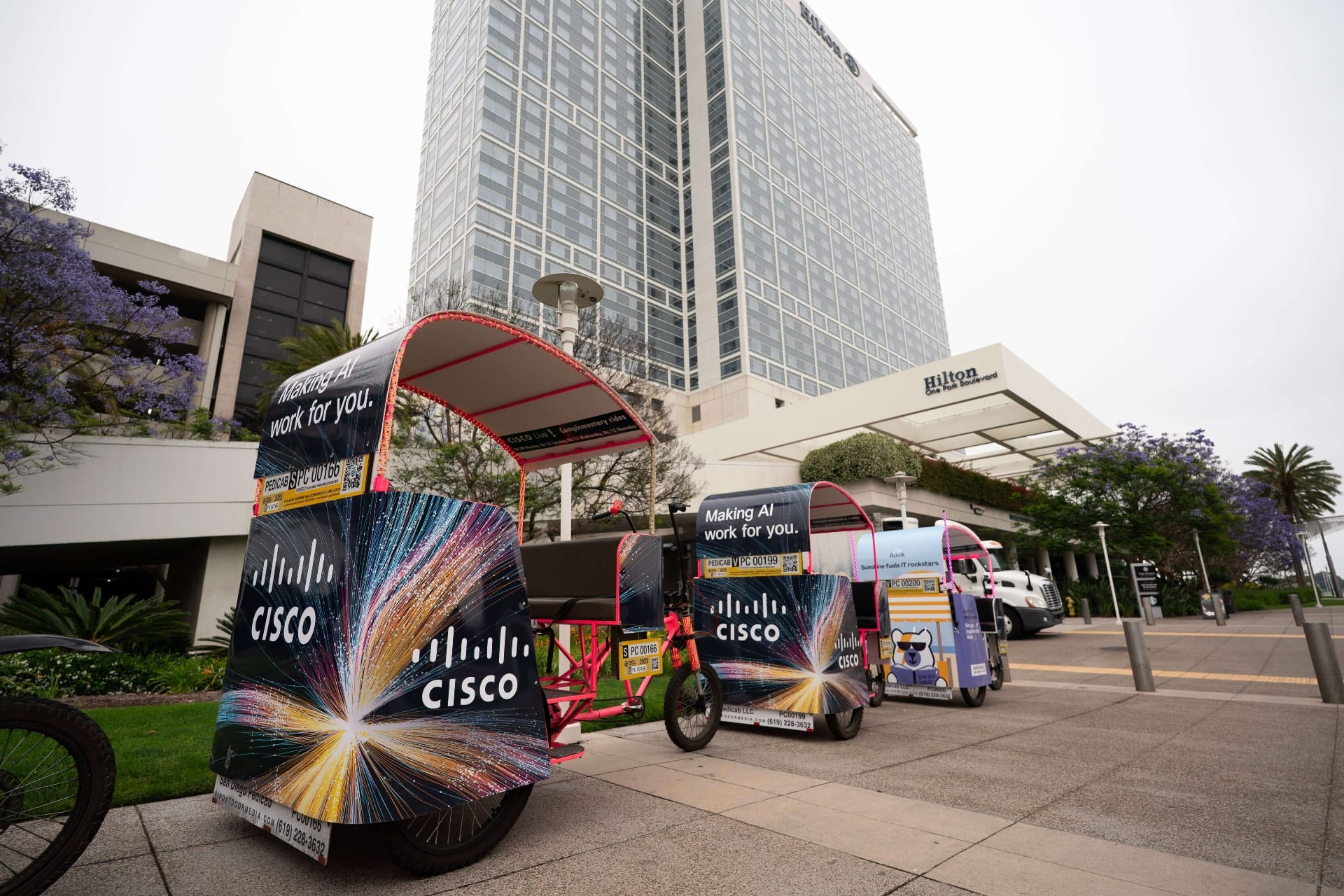 Cisco pedicab fleet at Hilton Hotel