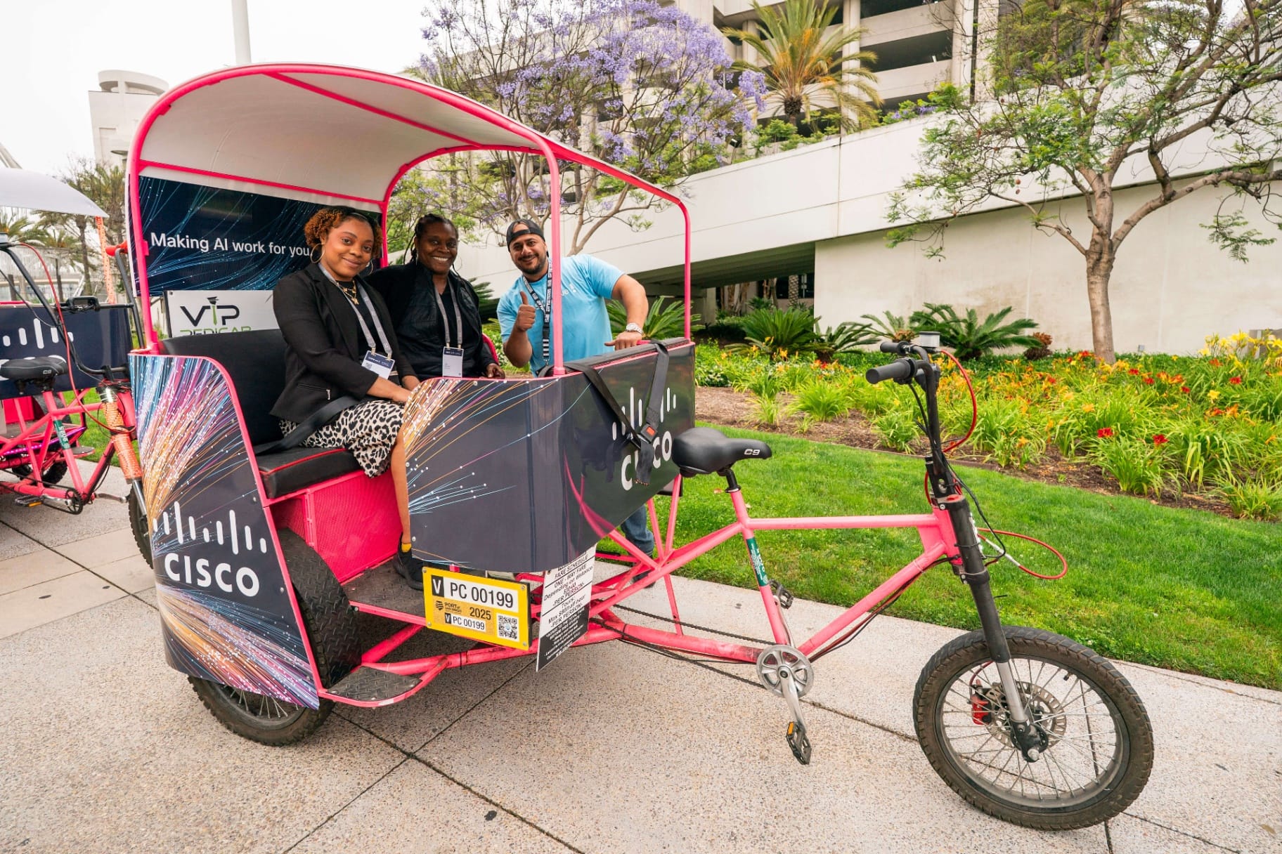 VIP pedicab riders having fun in San Diego