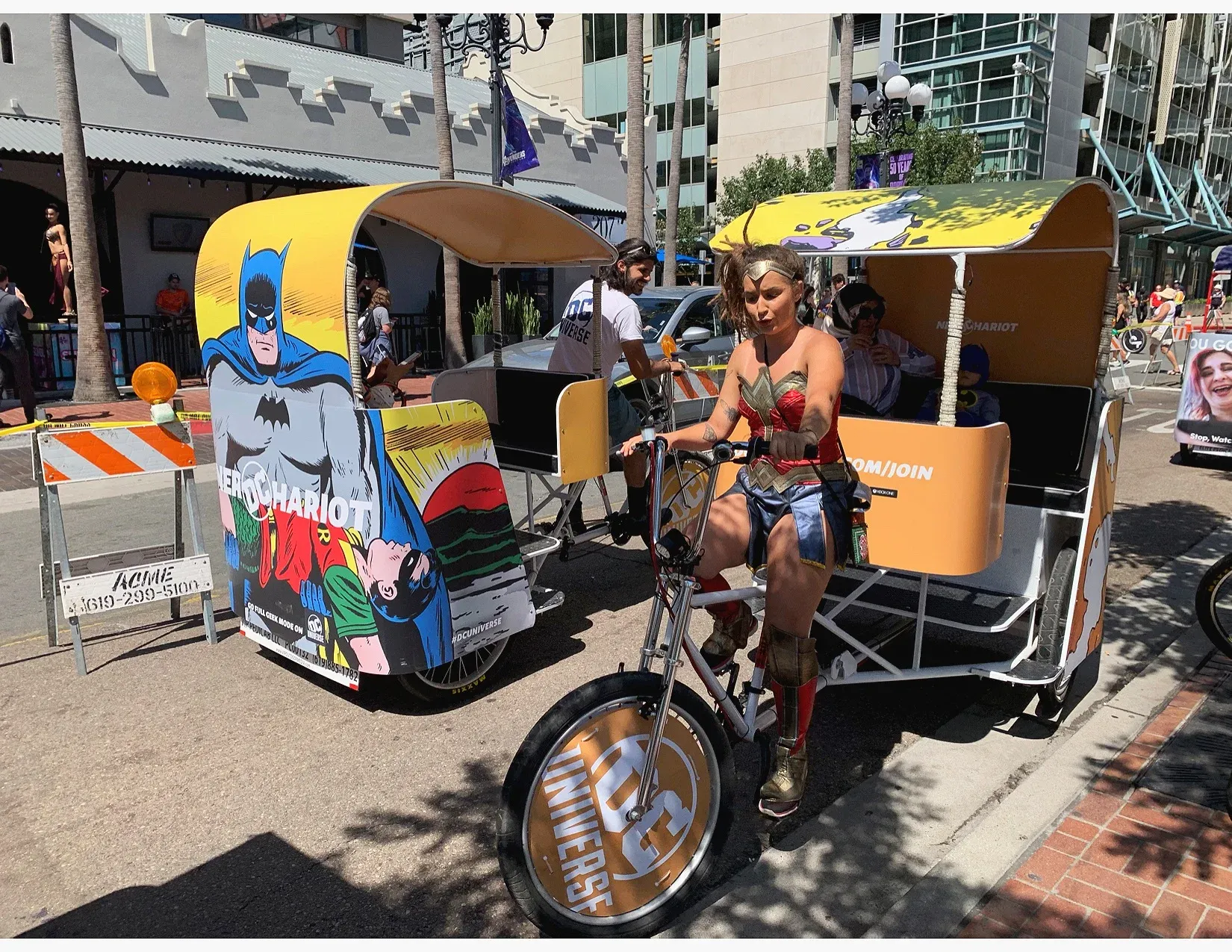 DC Comics Batman Wonder Woman pedicab