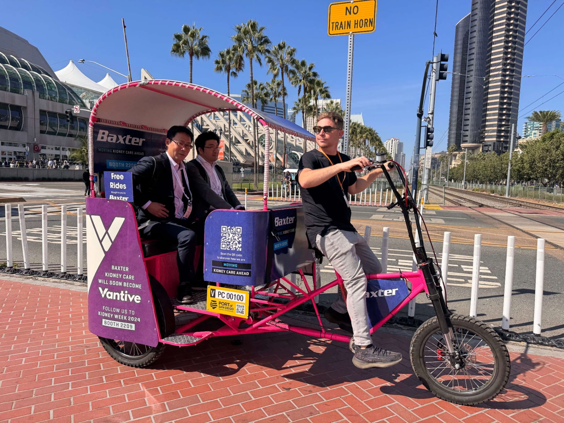 Free branded pedicab rides near San Diego Convention Center