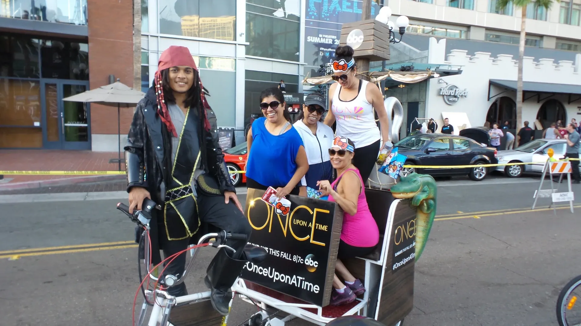 Once Upon a Time ABC pedicab cosplay driver at Comic-Con