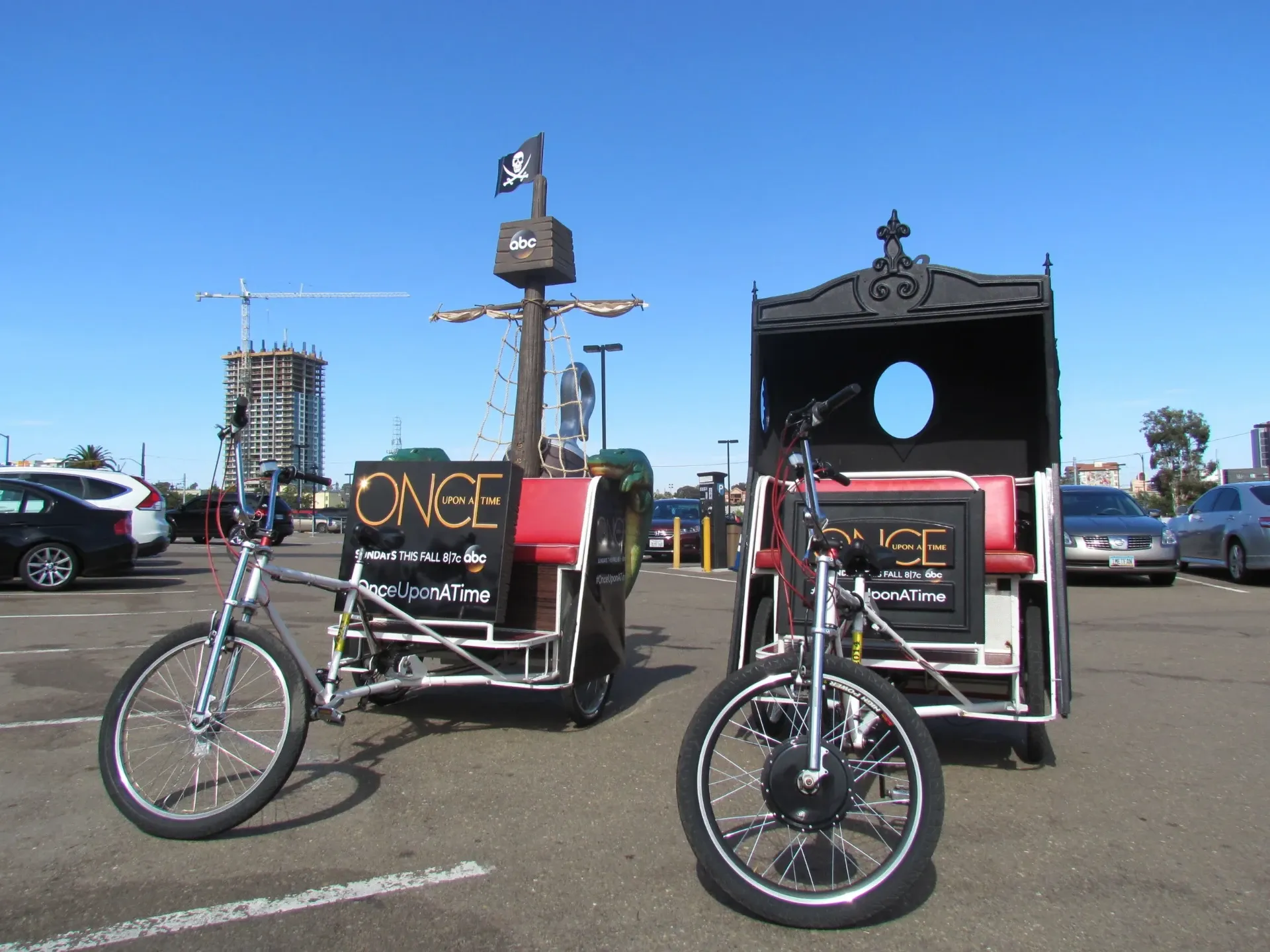 Once Upon a Time custom pirate ship pedicab fleet Comic-Con