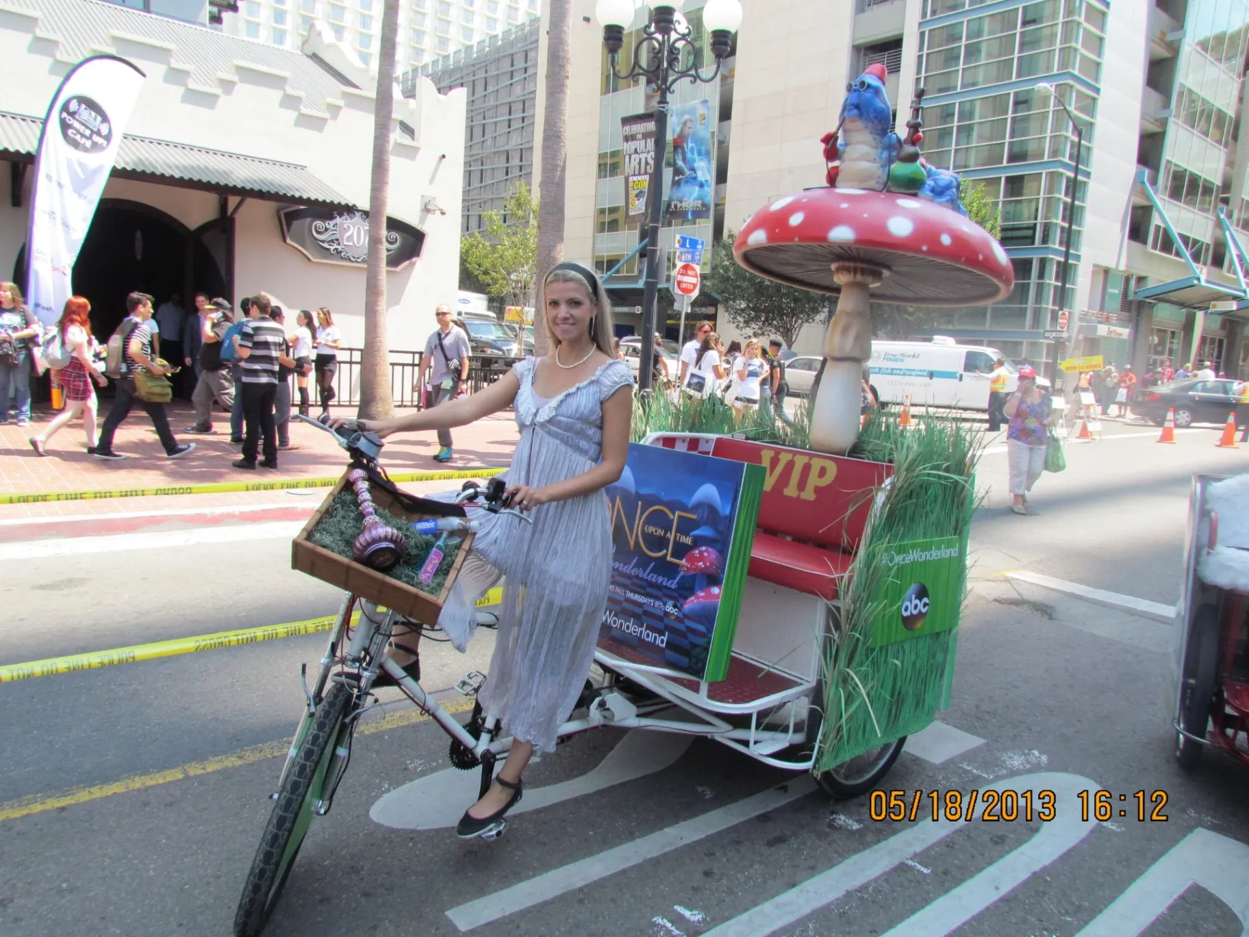 Once Upon a Time Wonderland mushroom pedicab at Comic-Con