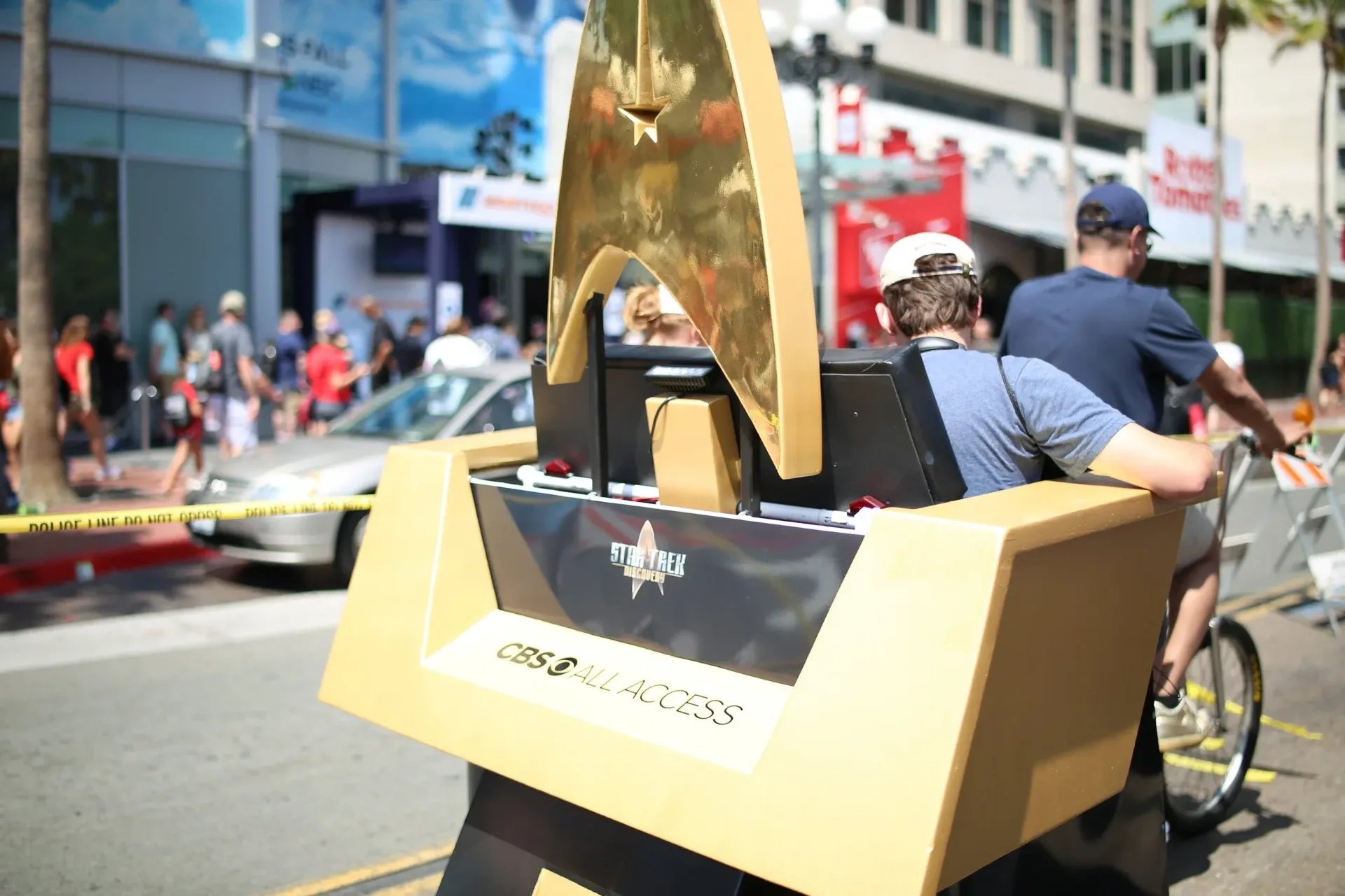 Star Trek Discovery CBS pedicab closeup at Comic-Con
