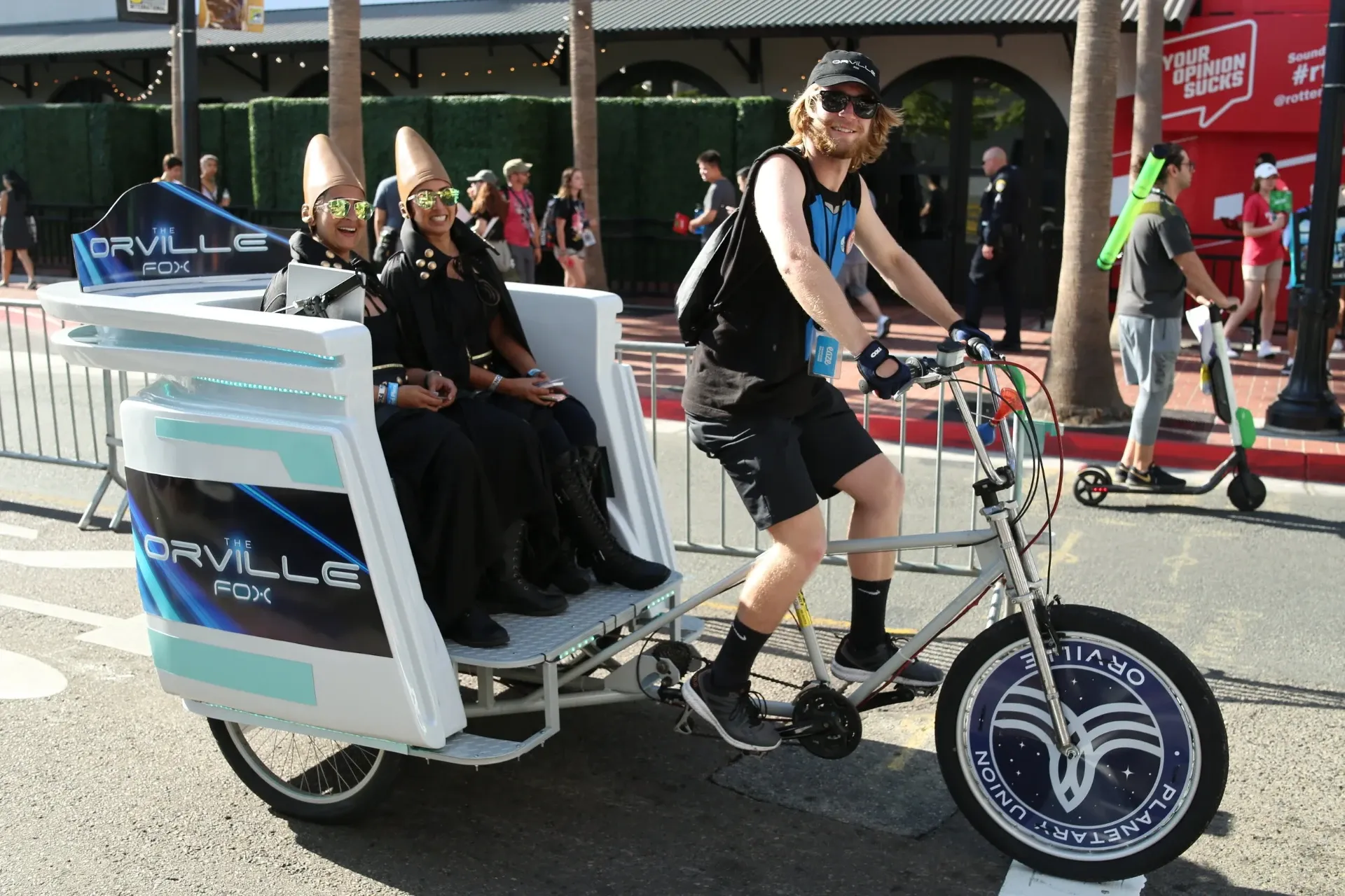 The Orville cosplay riders pedicab Comic-Con